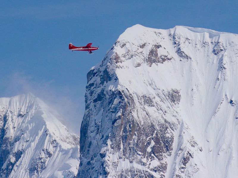 Flying next to Wickersham Wall