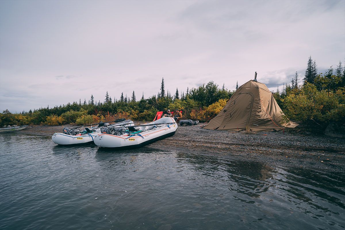 Camping from the lodge