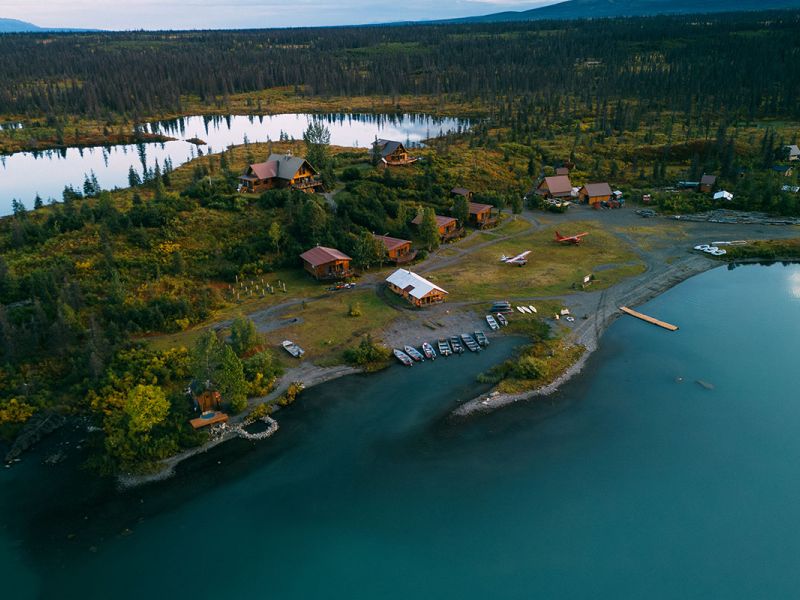 Chelatna Lake Lodge in Autumn