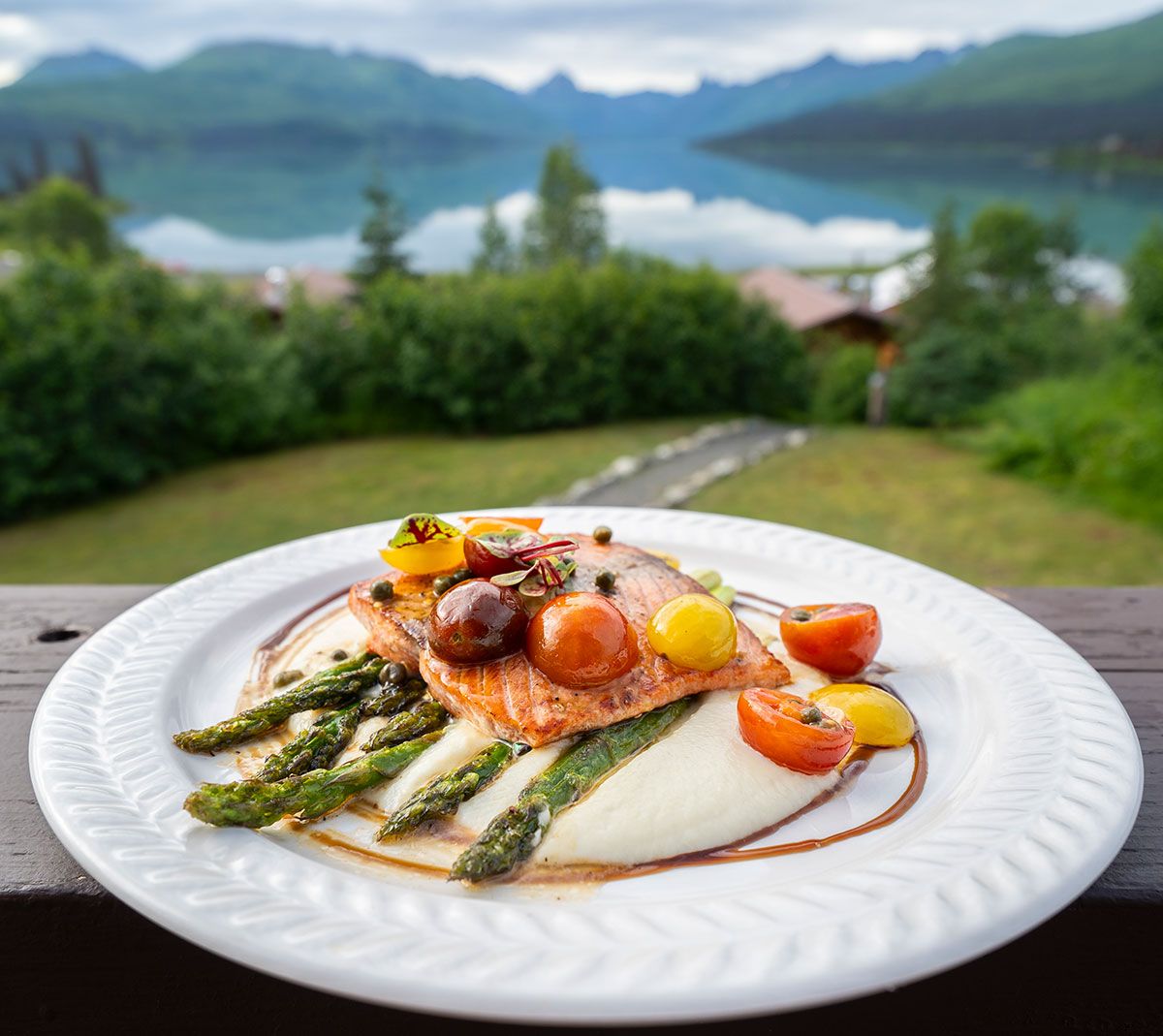 Sockeye Salmon Entree at Chelatna Lake Lodge